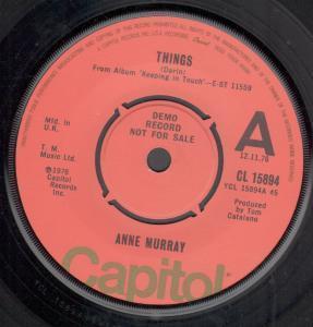 Anne Murray - Things - 7 Inch