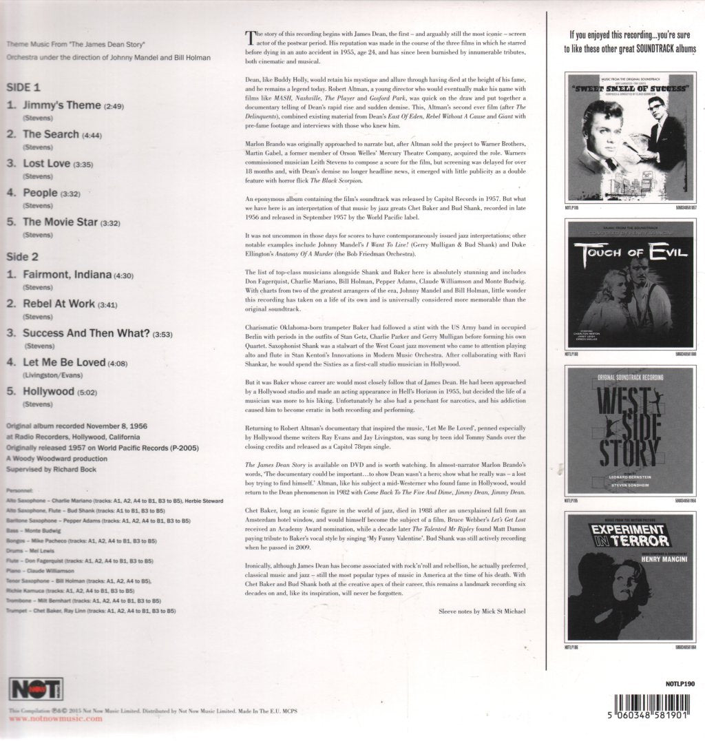 Bud Shank - Theme Music From "The James Dean Story" - Lp