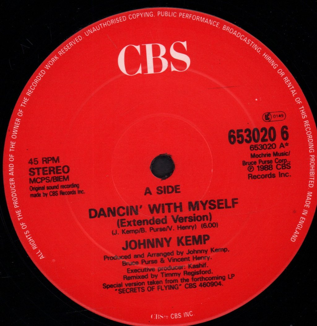 Johnny Kemp - Dancin With Myself - 12 Inch