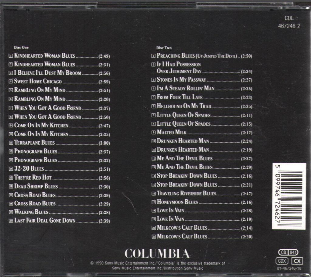 Robert Johnson - Complete Recordings - Double Cd