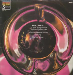Edo De Waart / Gewandhausorchester, Leipzig - Kurt Weill - Two Symphonies - Lp