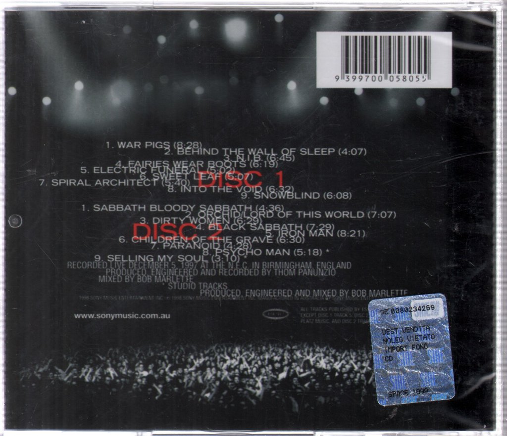 Black Sabbath - Reunion - Double Cd