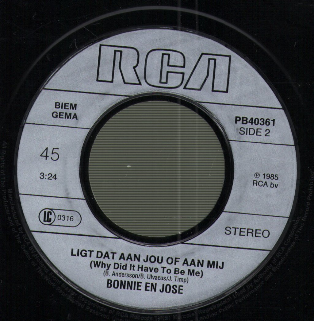 Bonnie and Jose Met Ron Brandsteder - Waarom - 7 Inch