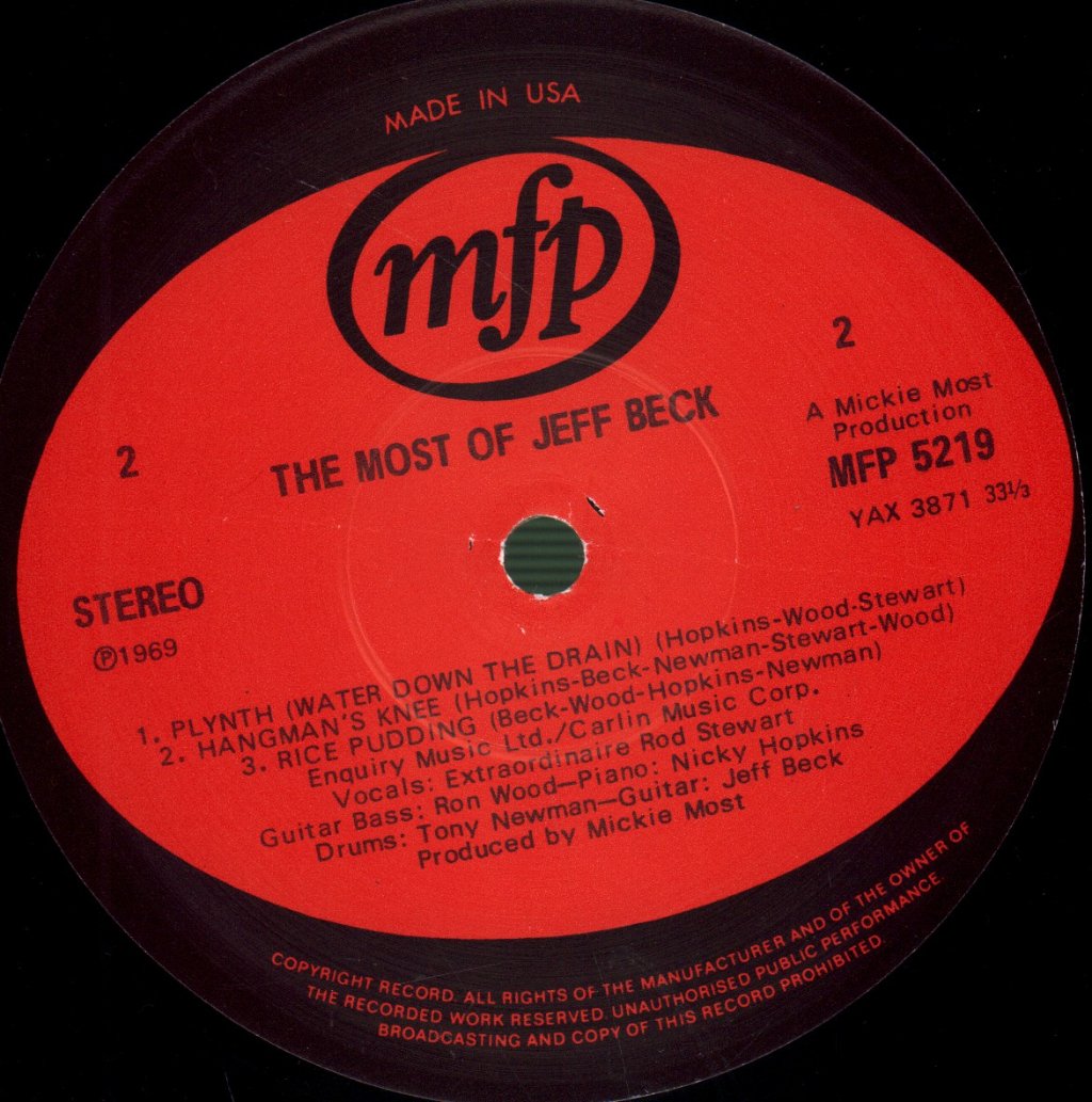 Jeff Beck - Most Of - Lp