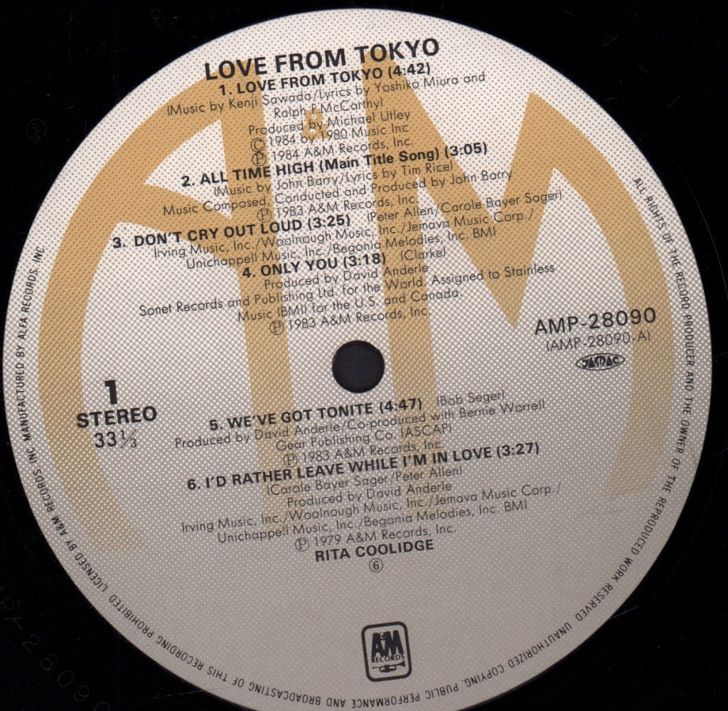 Rita Coolidge - Love From Tokyo - Lp