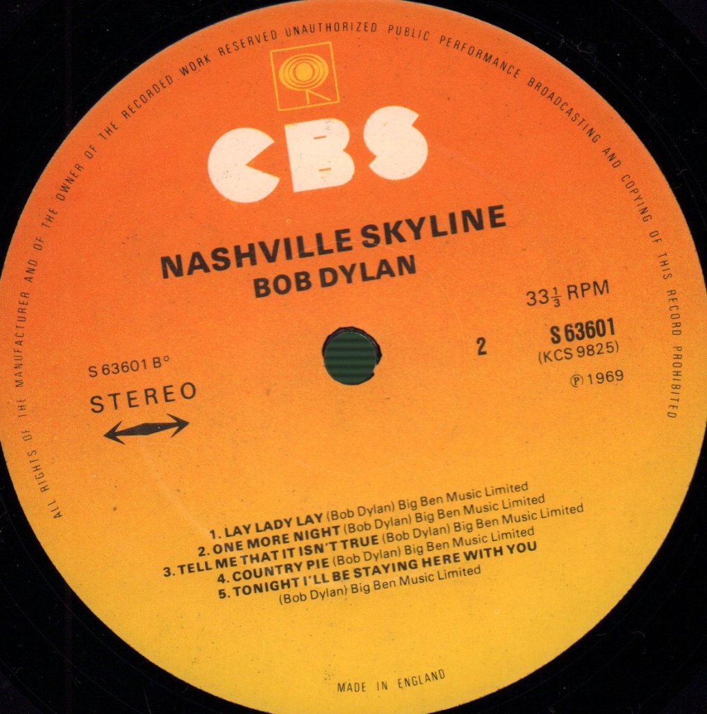 Bob Dylan - Nashville Skyline - Lp