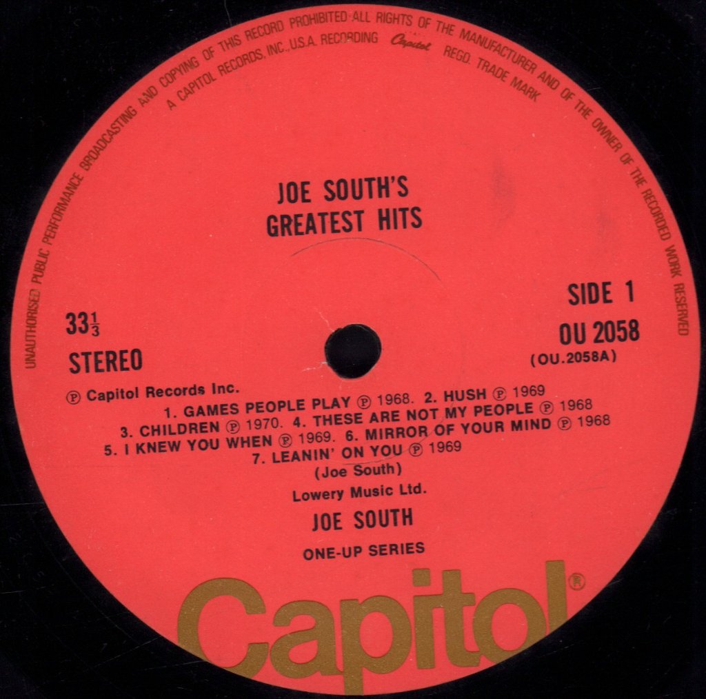 Joe South - Joe South's Greatest Hits - Lp