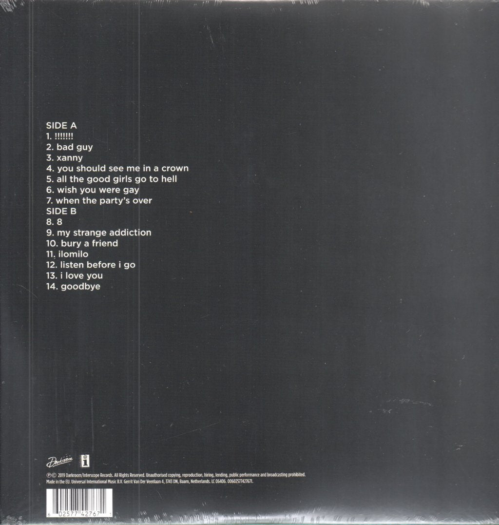 Billie Eilish - When We All Fall Asleep Where Do We Go? - Lp