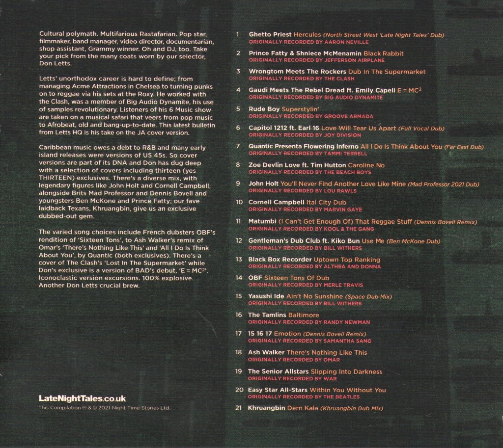Don Letts/Various - Late Night Tales/Version Excursion - Cd