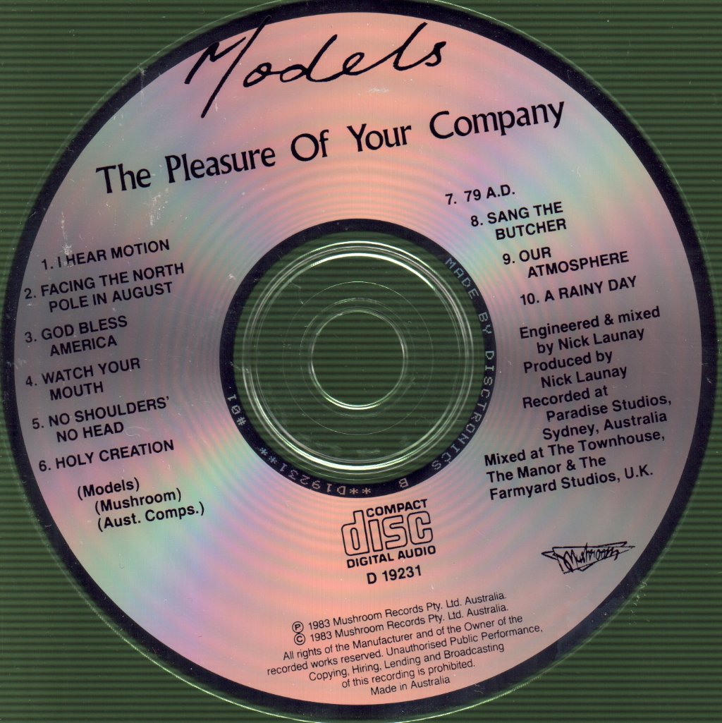 Models (Australian) - Pleasure Of Your Company - Cd