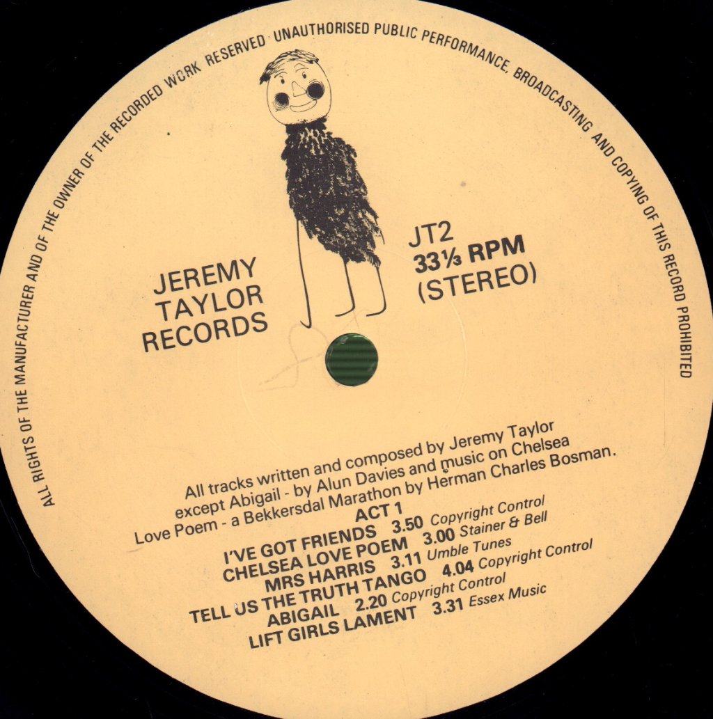 Jeremy Taylor - Live at The Young Vic - Lp