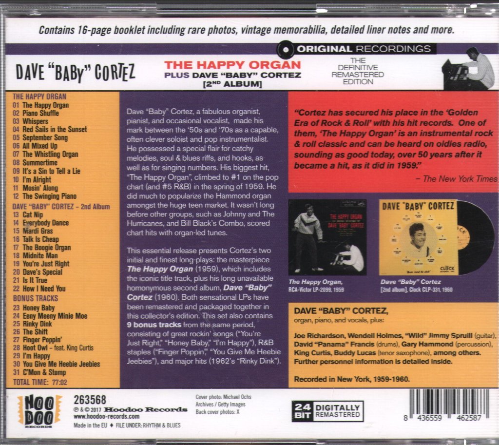 Dave Baby Cortez - Happy Organ + Dave "Baby" Cortez - Cd