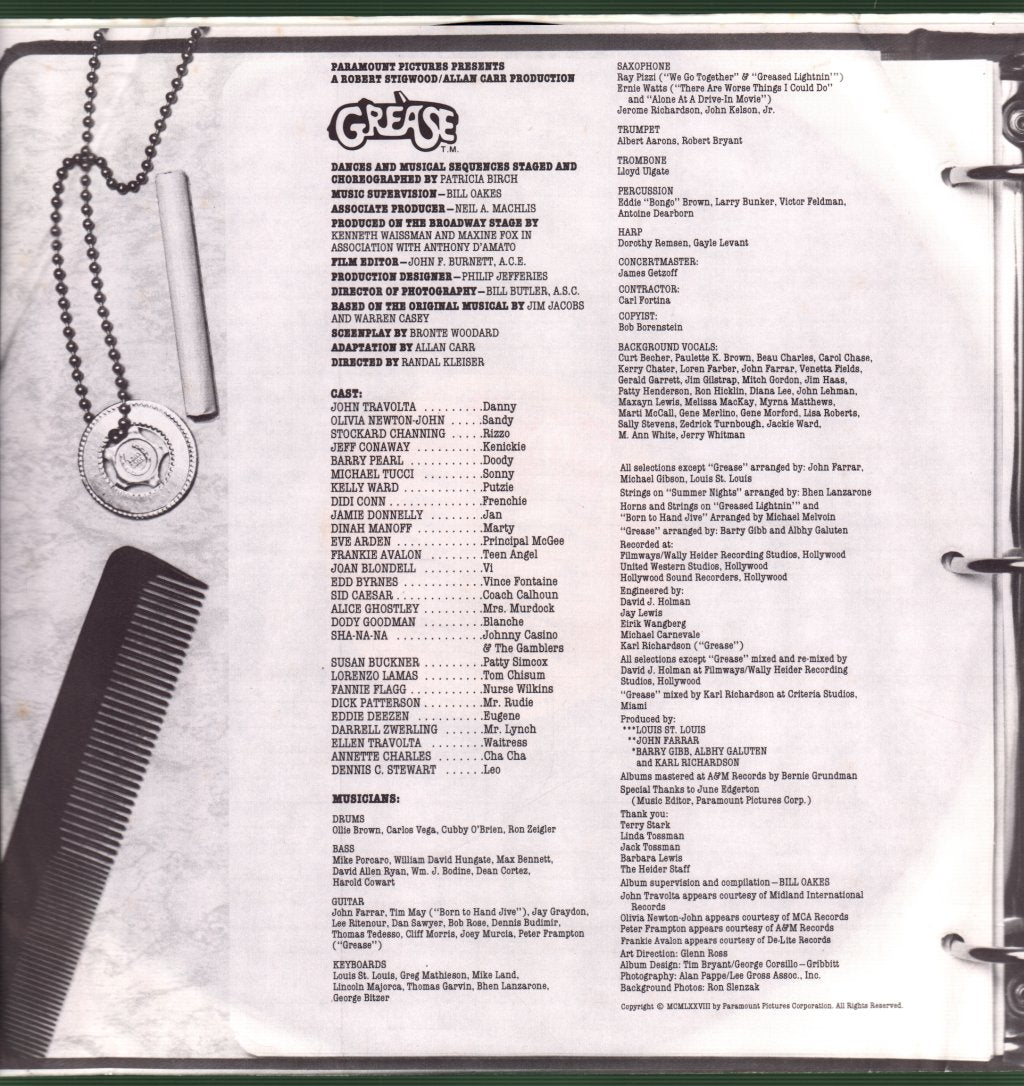 Various Artists - Grease (Original Soundtrack) - Double Lp