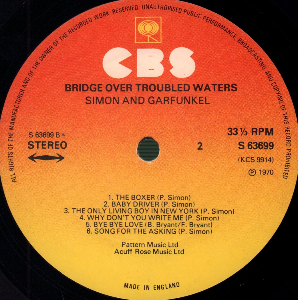 Simon And Garfunkel - Bridge Over Troubled Water - Lp