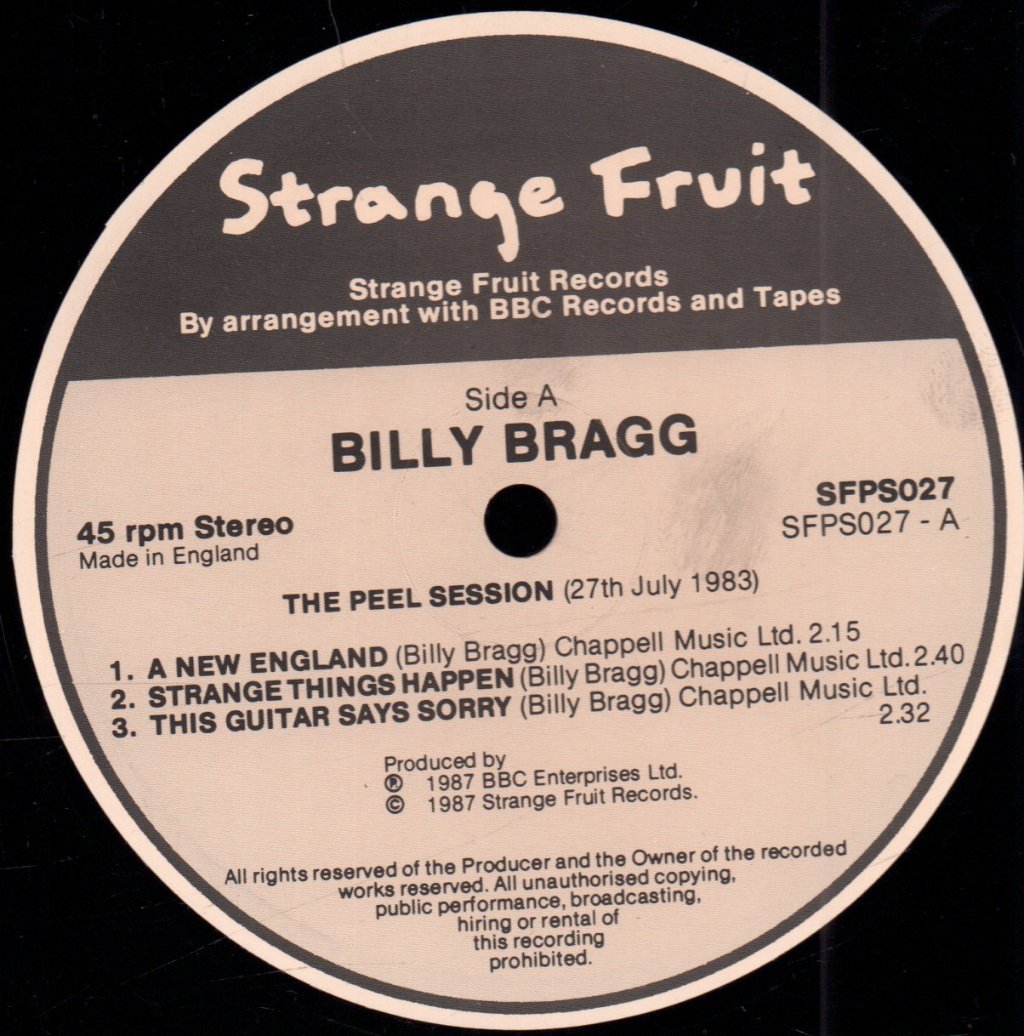 Billy Bragg - Peel Sessions - Lp