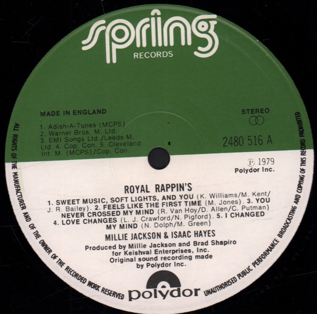 Millie Jackson And Isaac Hayes - Royal Rappin's - Lp