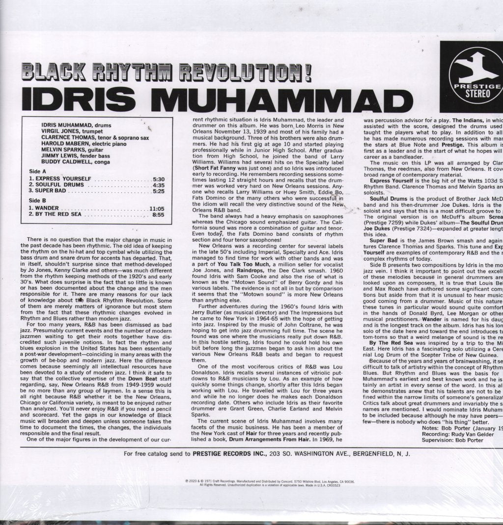 Idris Muhammad - Black Rhythm Revolution! - Lp
