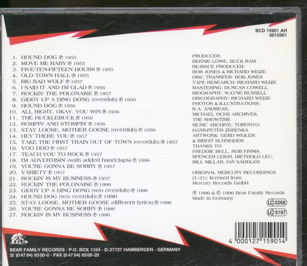 Freddie Bell And The Bell Boys - Rockin' Is Our Business - Cd