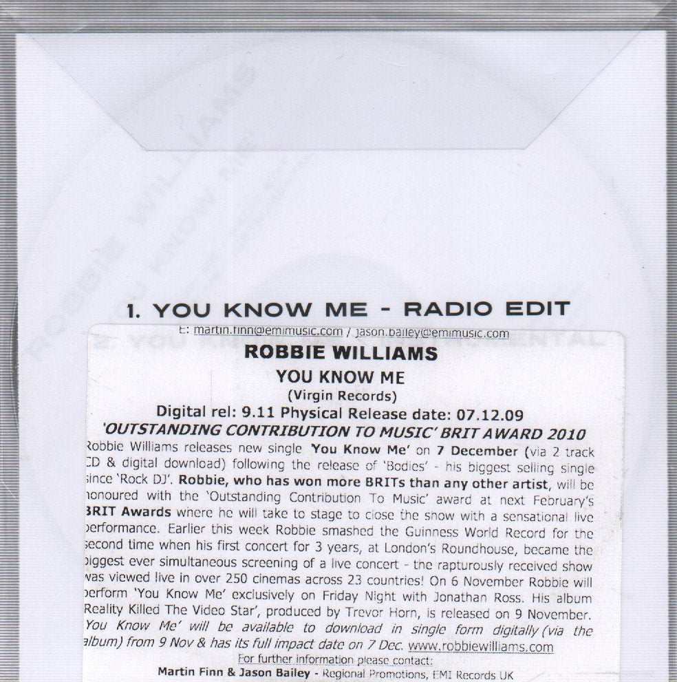 Robbie Williams - You Know Me - Cdr