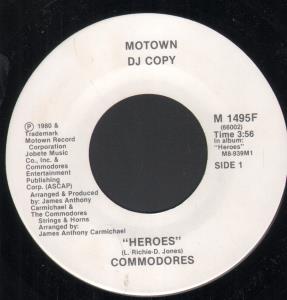 Commodores - Heroes - 7 Inch