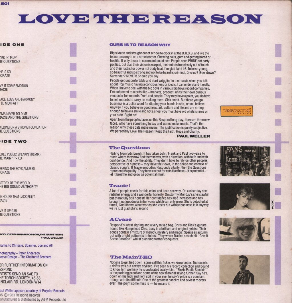 Love The Reason - Respond A Selection Of Songs - Lp