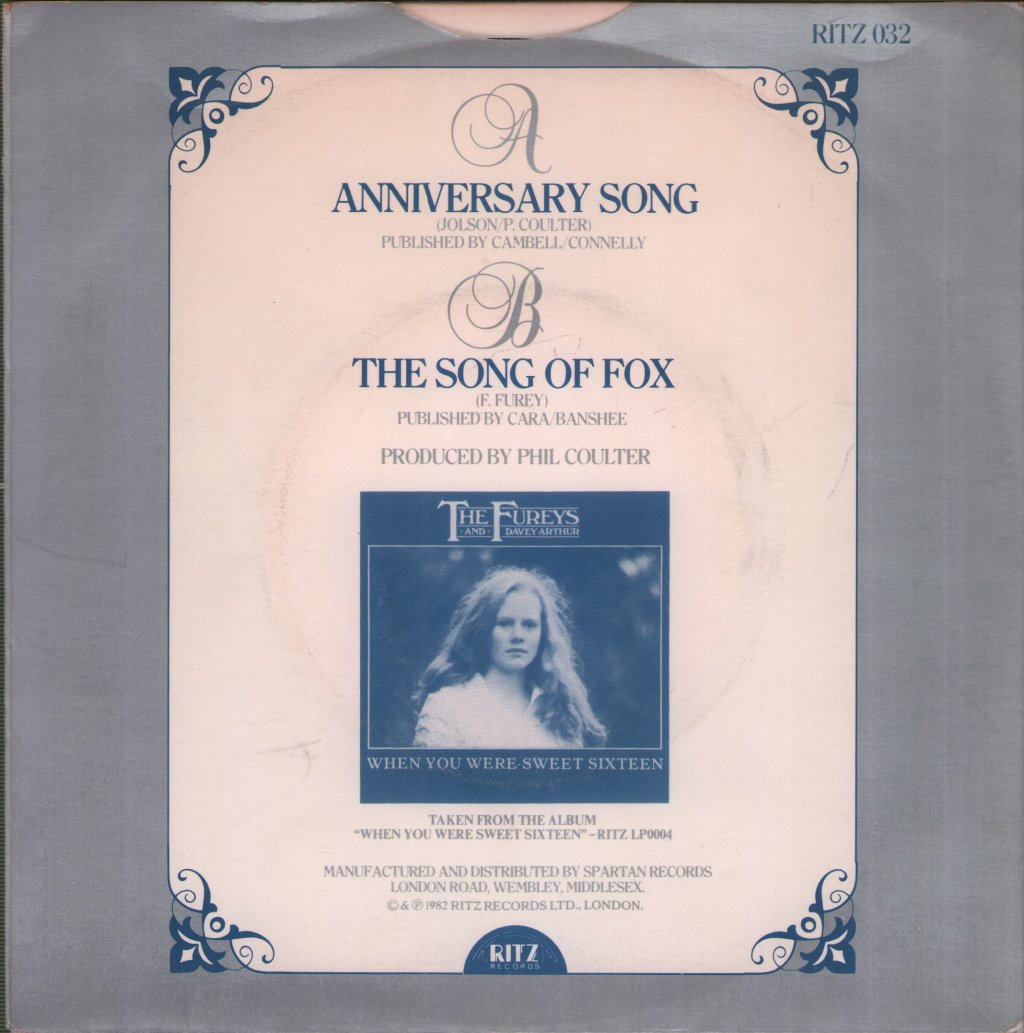 Fureys And Davey Arthur - Anniversary Song - 7 Inch