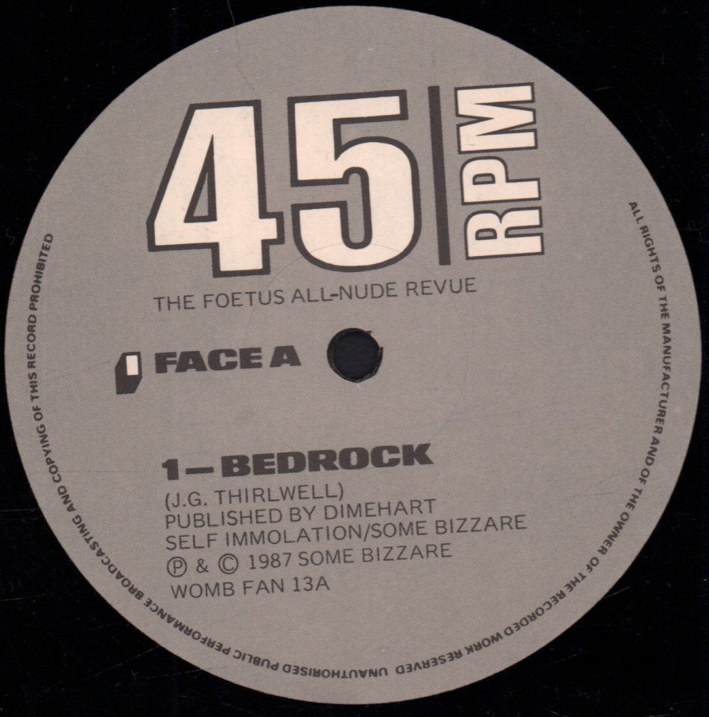 Foetus All Nude Revue - Bedrock - 12 Inch