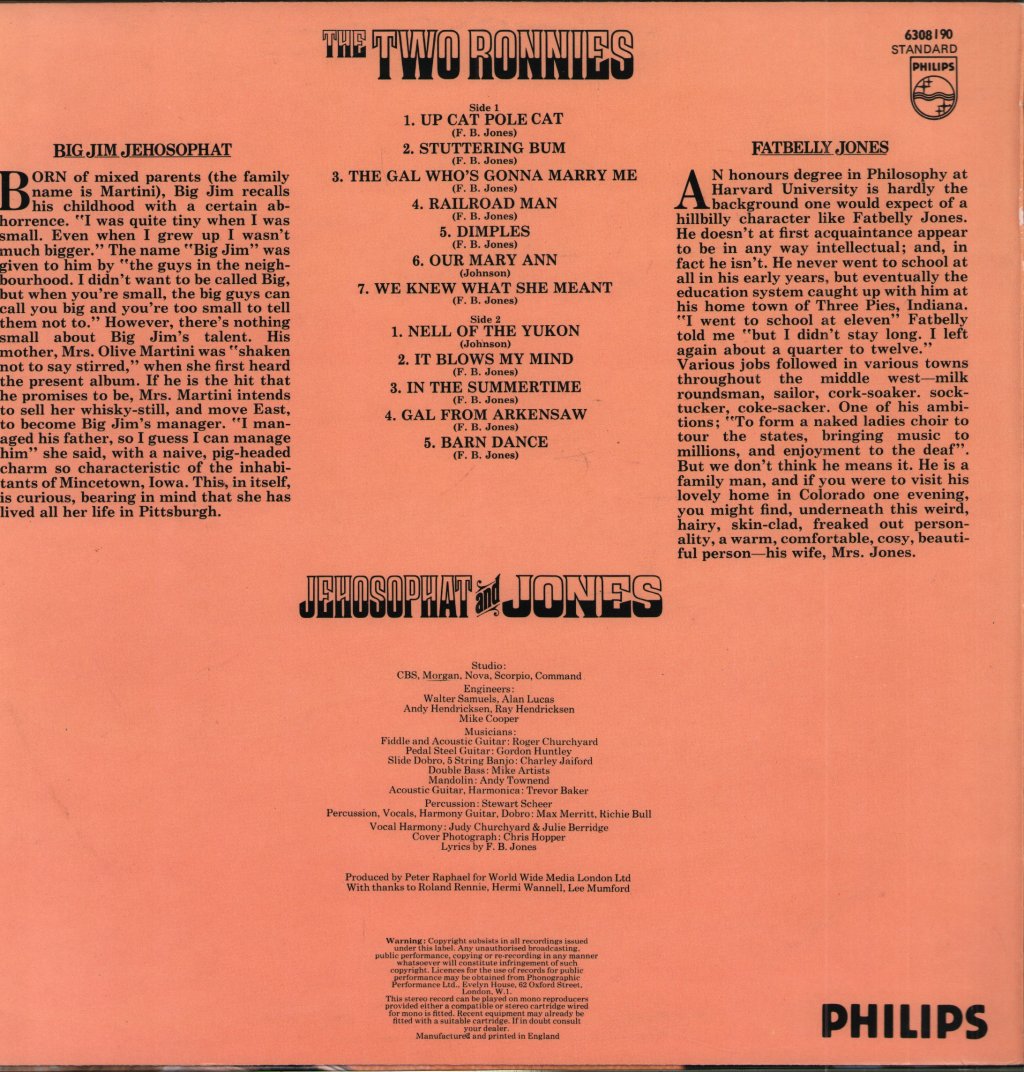 Two Ronnies - Jehosophat And Jones - Lp