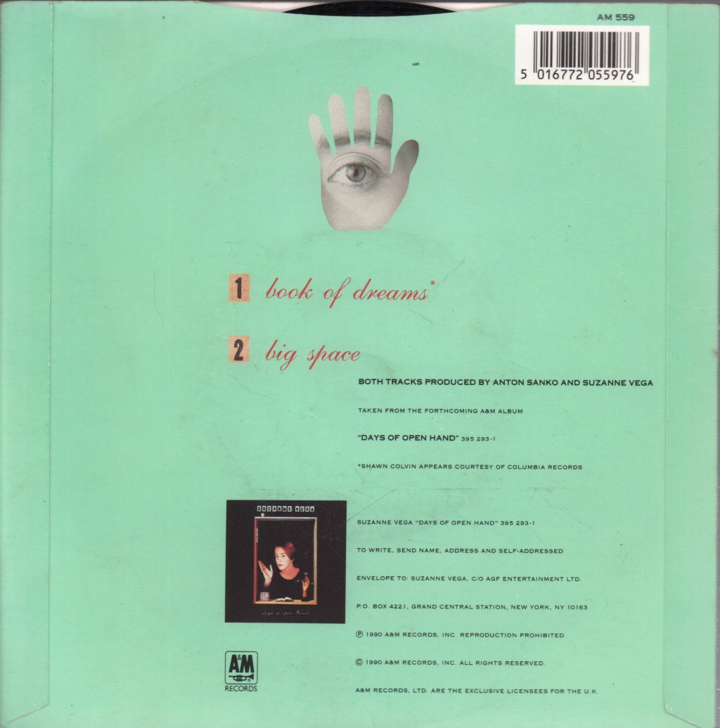 Suzanne Vega - Book Of Dreams - 7 Inch