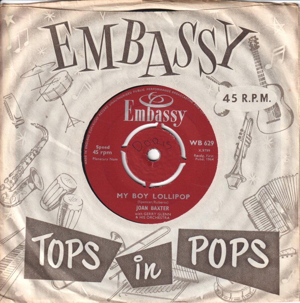 Typhoons/Joan Baxter - Don't Throw Your Love Away/My Boy Lollipop - 7 Inch