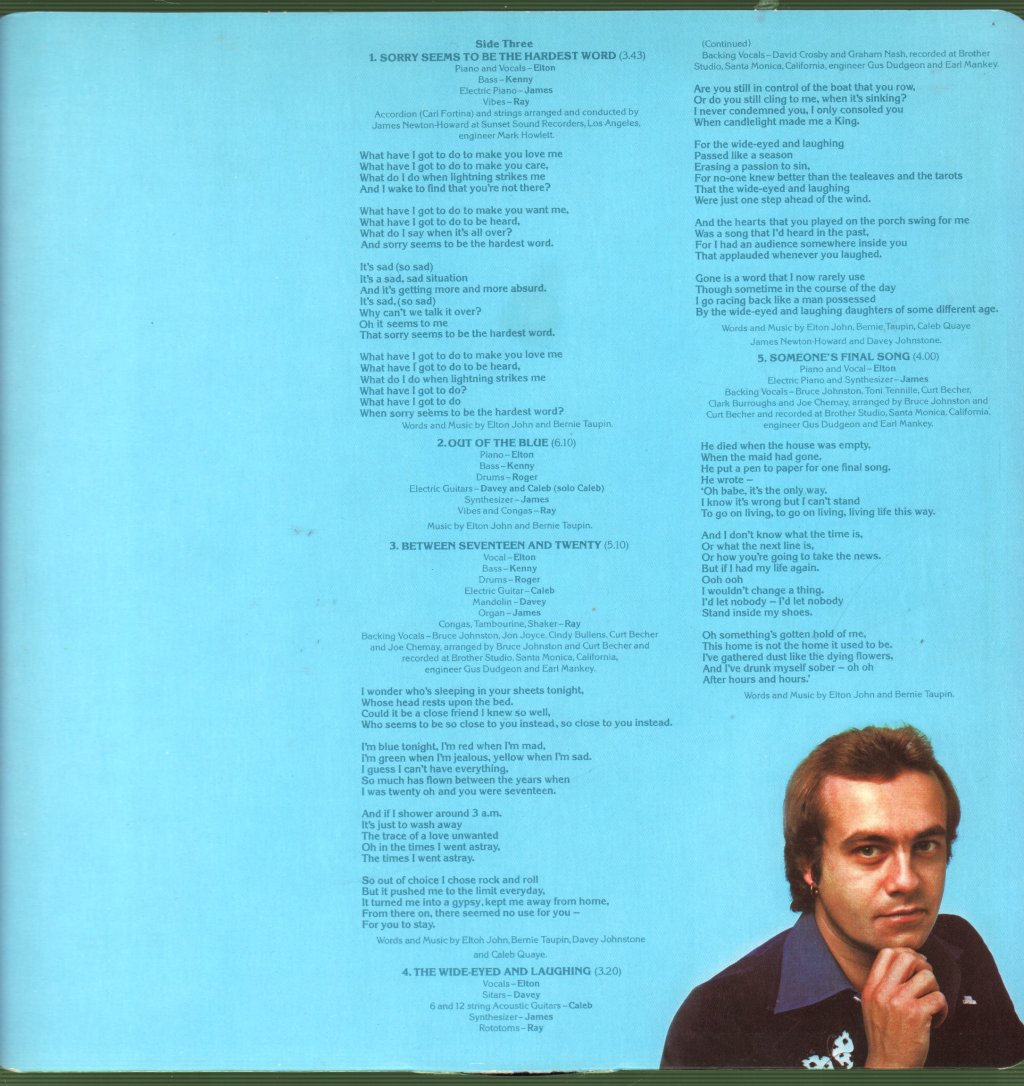 Elton John - Blue Moves - Double Lp