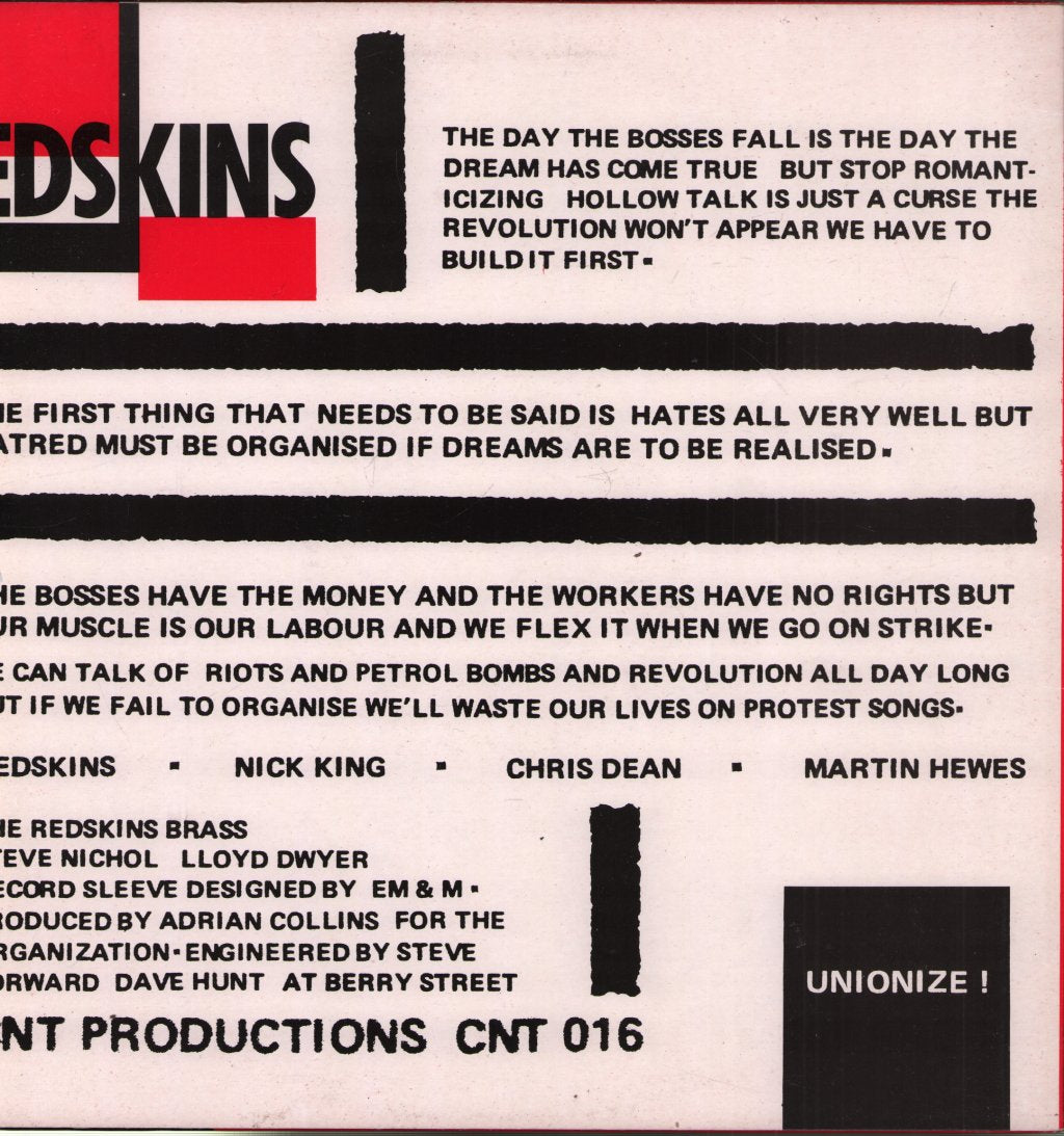 Redskins - Lean On Me - 12 Inch