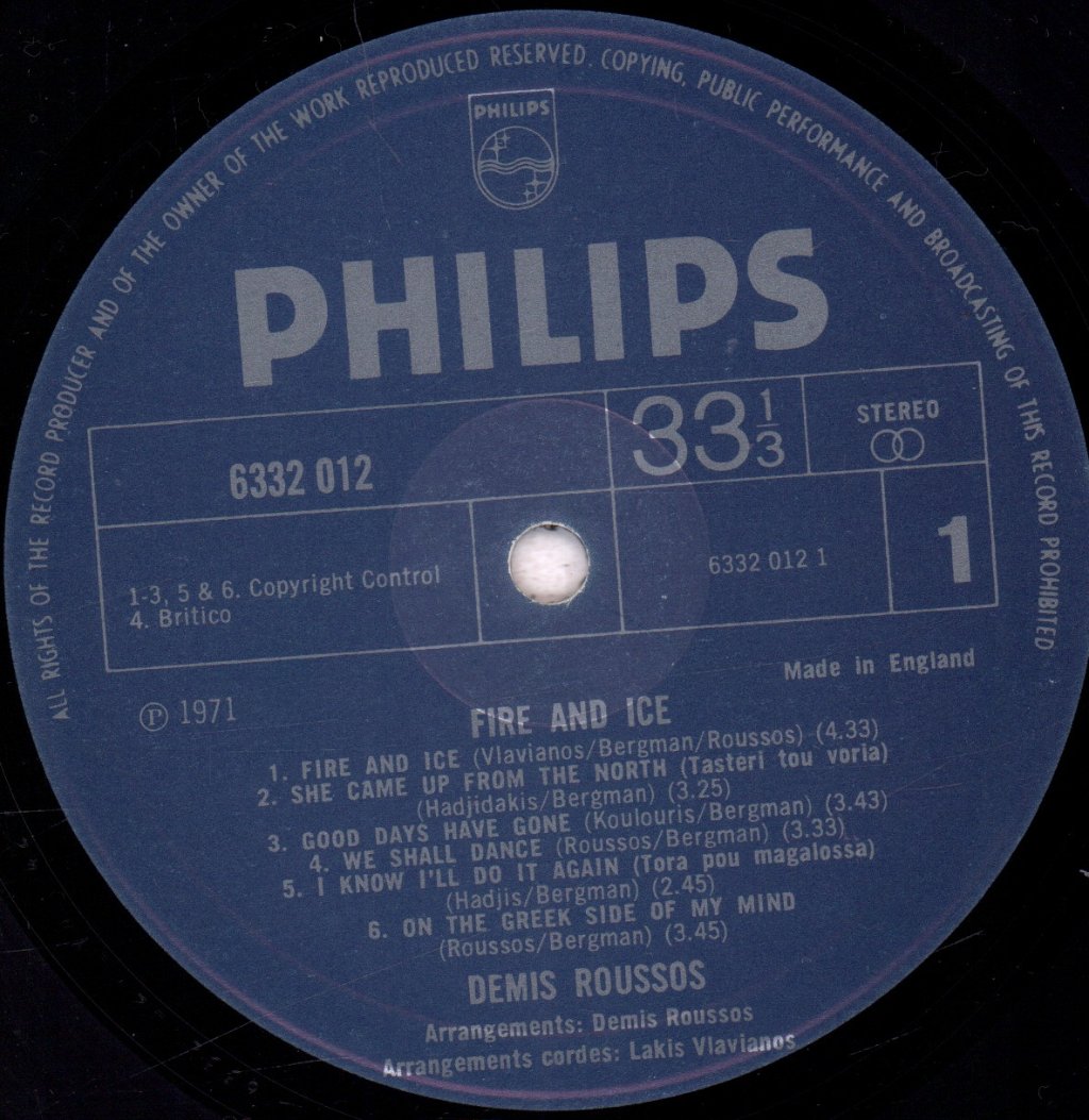 Demis Roussos - Fire And Ice - Lp