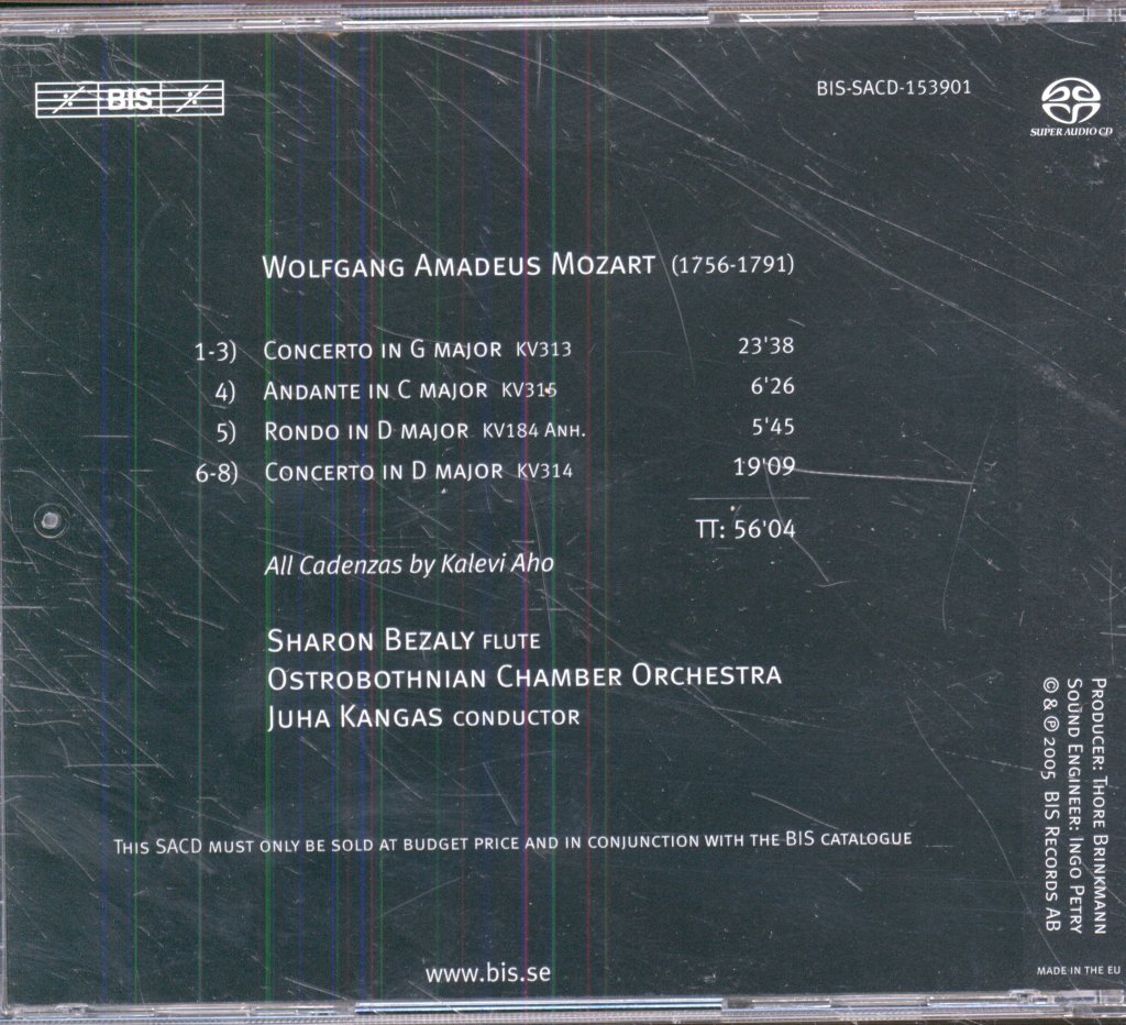 Sharon Bezaly, Ostrobothnian Chamber Orchestra • Juha Kangas - Mozart - Flute Concertos • Rondo • Andante - Cd
