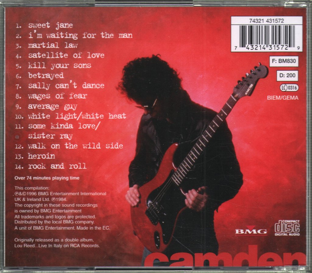 Lou Reed - Live, In Concert - Cd