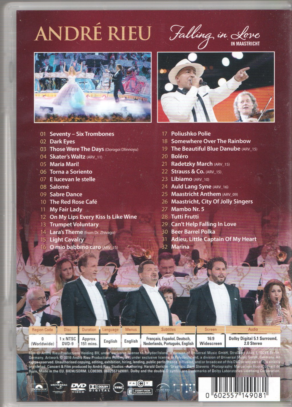 André Rieu - Falling In Love In Maastricht - Dvd