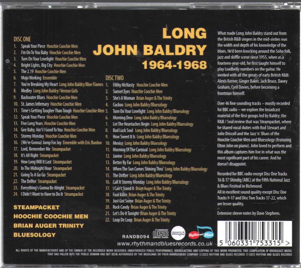 Long John Baldry - Broadcasts 1964-68 - Cd