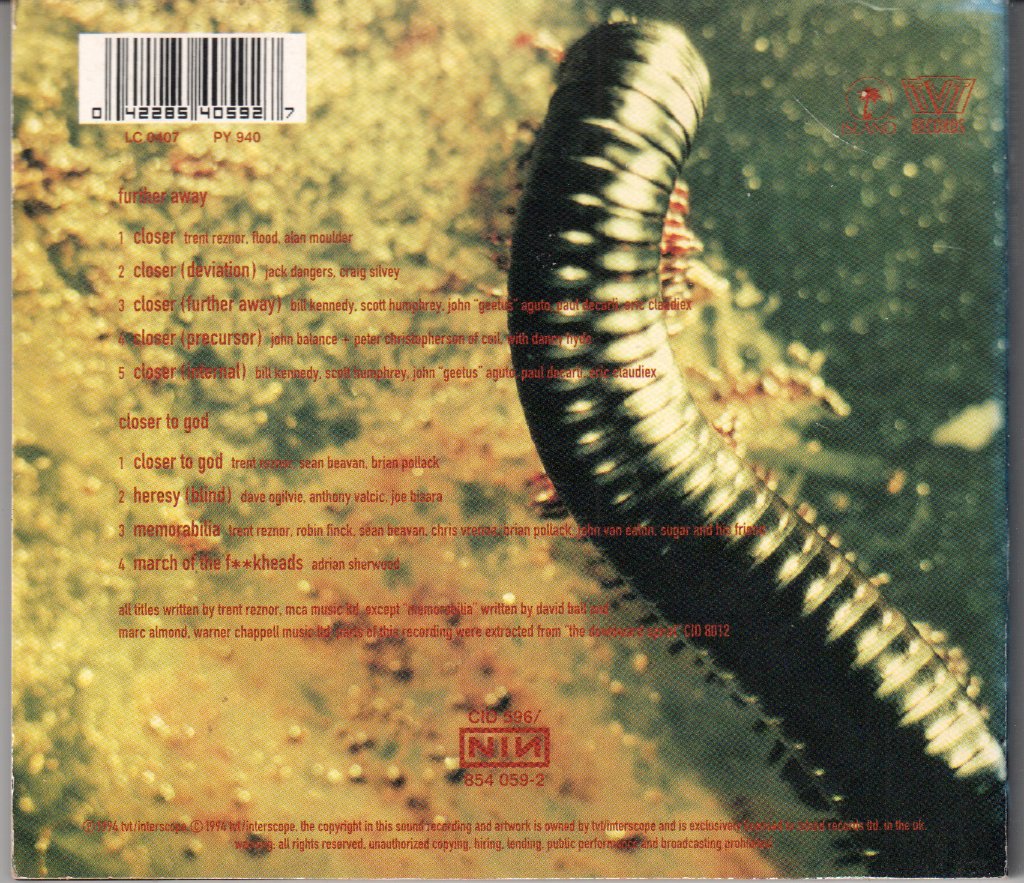 Nine Inch Nails - Closer: Further Away - Cd
