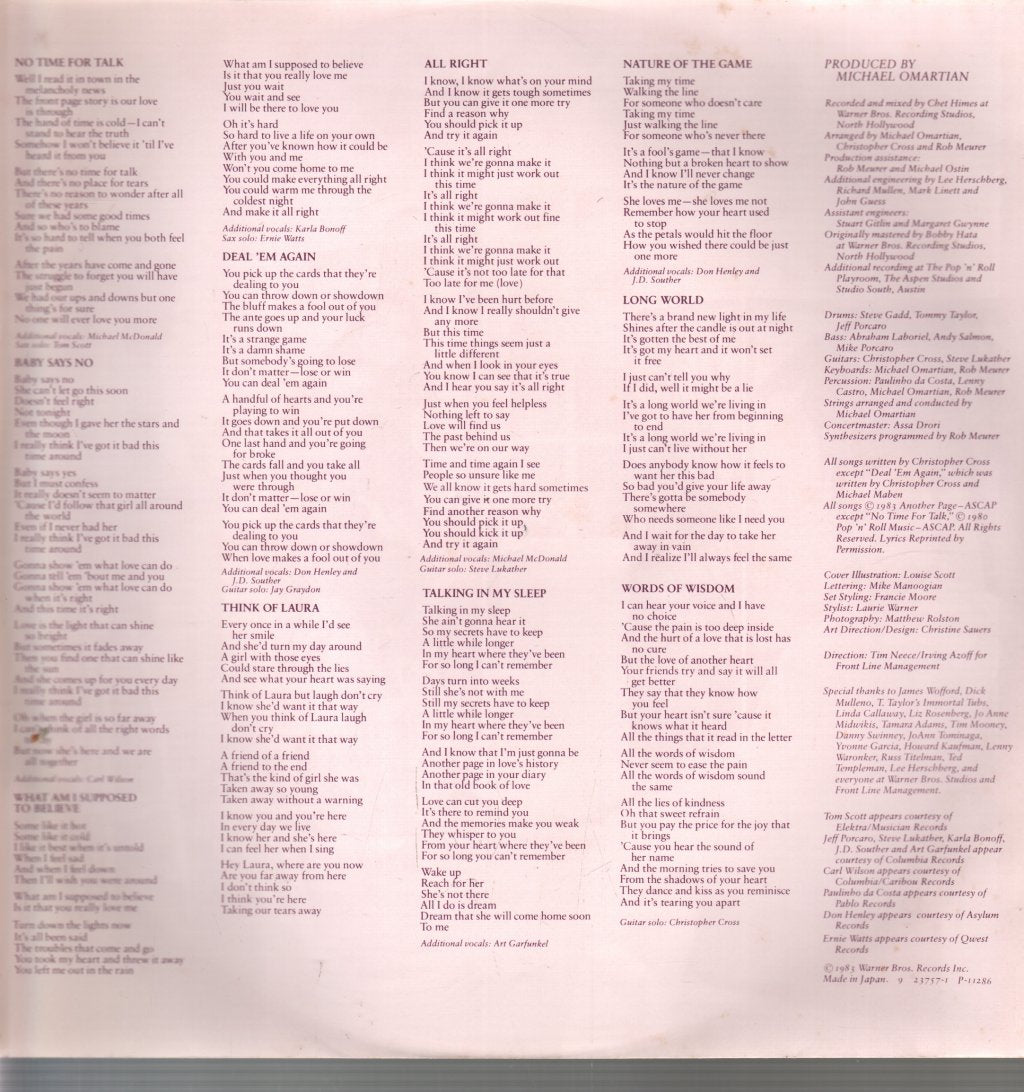 Christopher Cross - Another Page - Lp