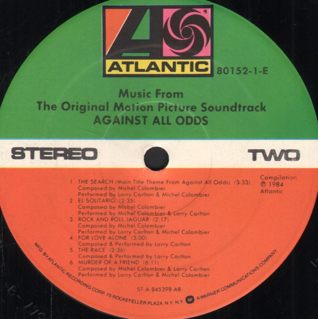 Various Artists - Against All Odds (Music From The Original Motion Picture Soundtrack) - Lp
