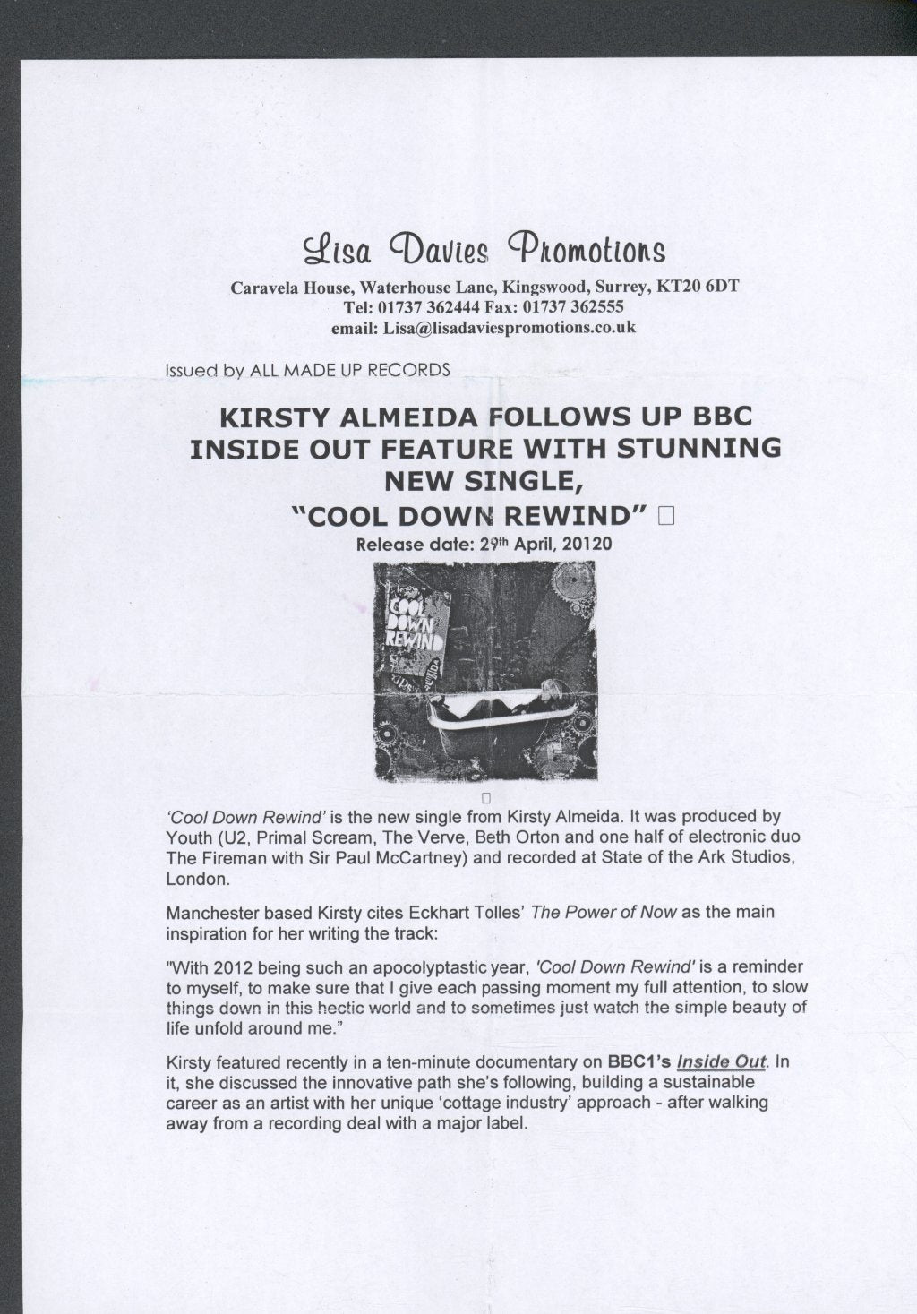 Kirsty Almeida - Cool Down Rewind - Cdr