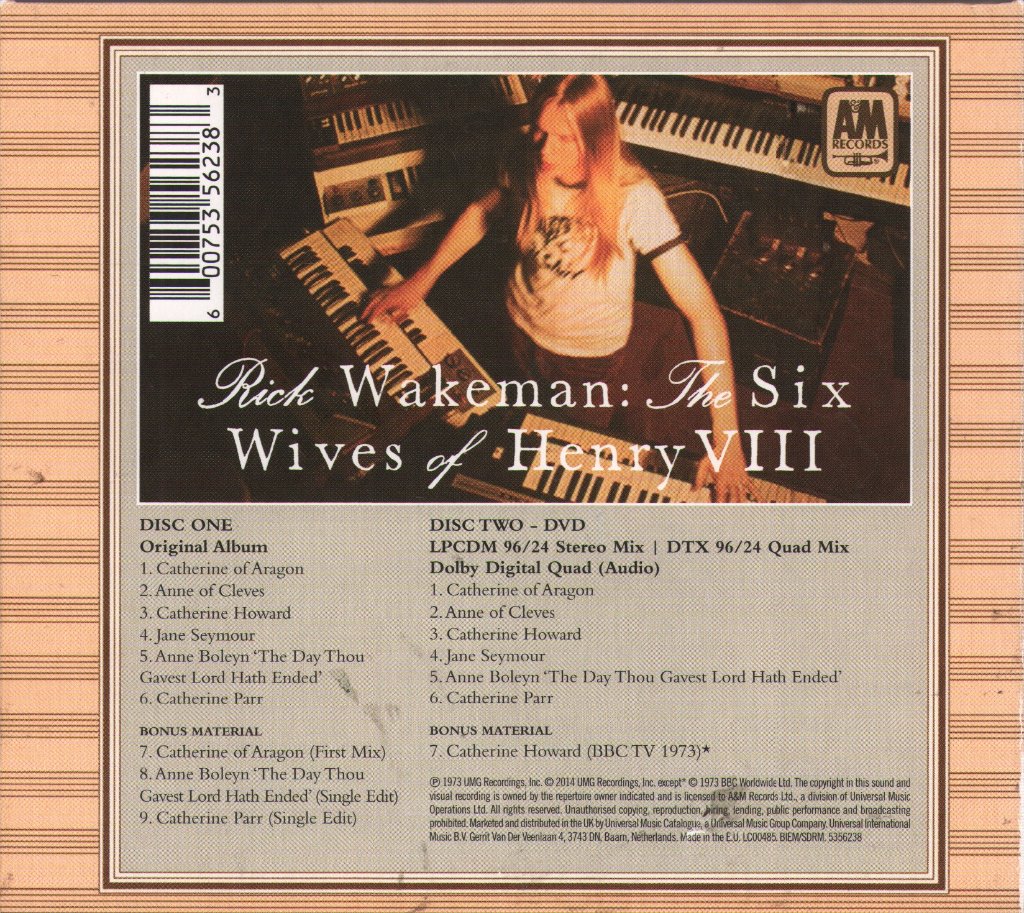 Rick Wakeman - Six Wives Of Henry VIII - Cd