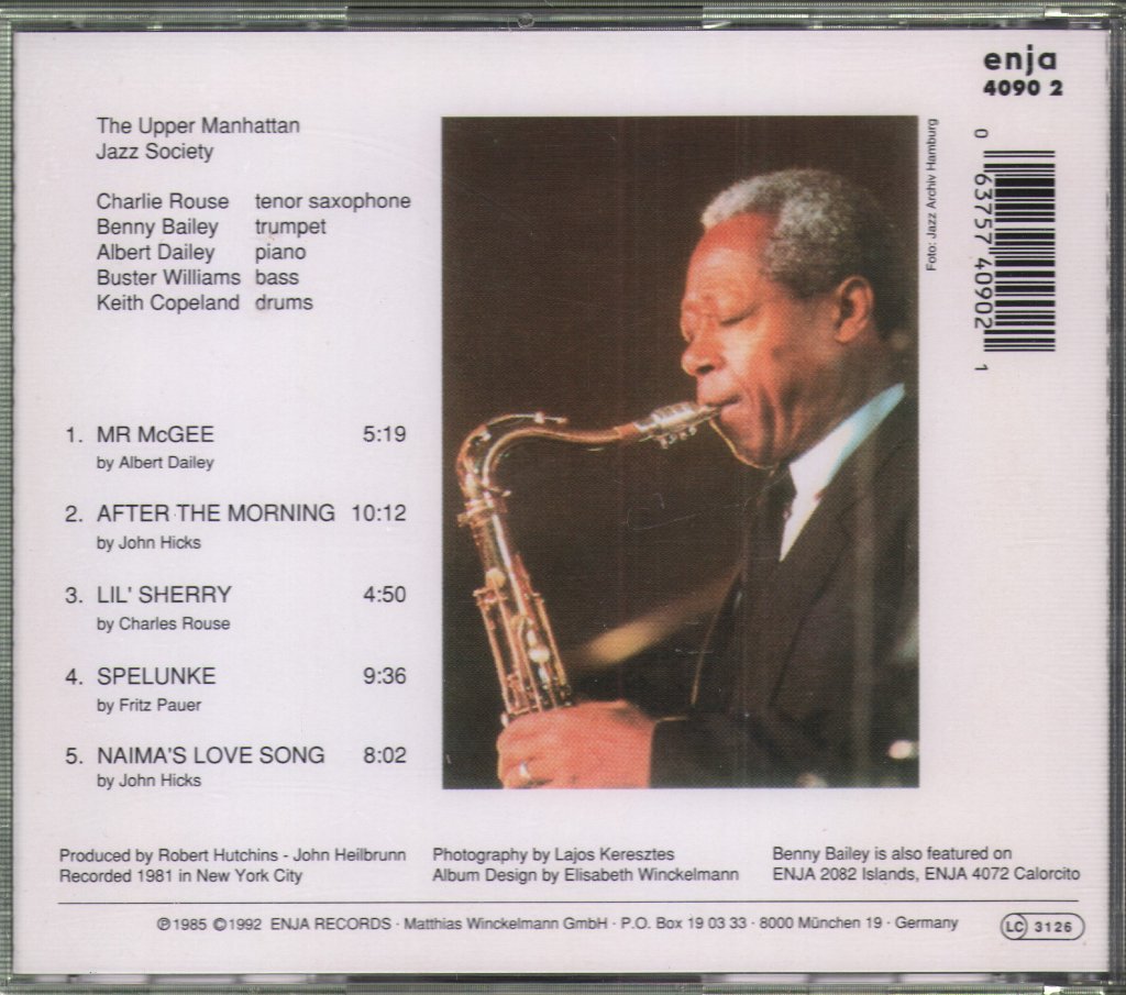 Charlie Rouse - Upper Manhattan Jazz Society - Cd