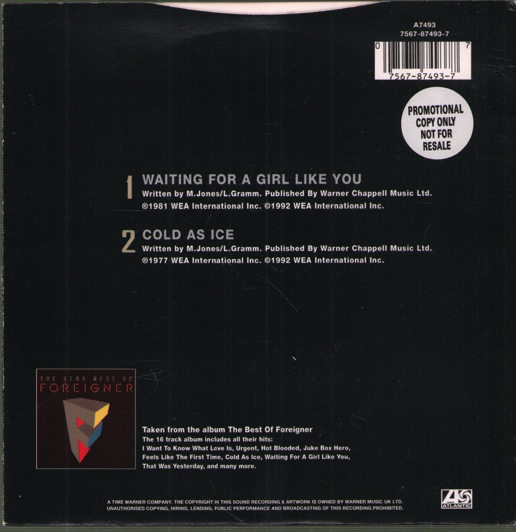 Foreigner - Waiting For A Girl Like You - 7 Inch