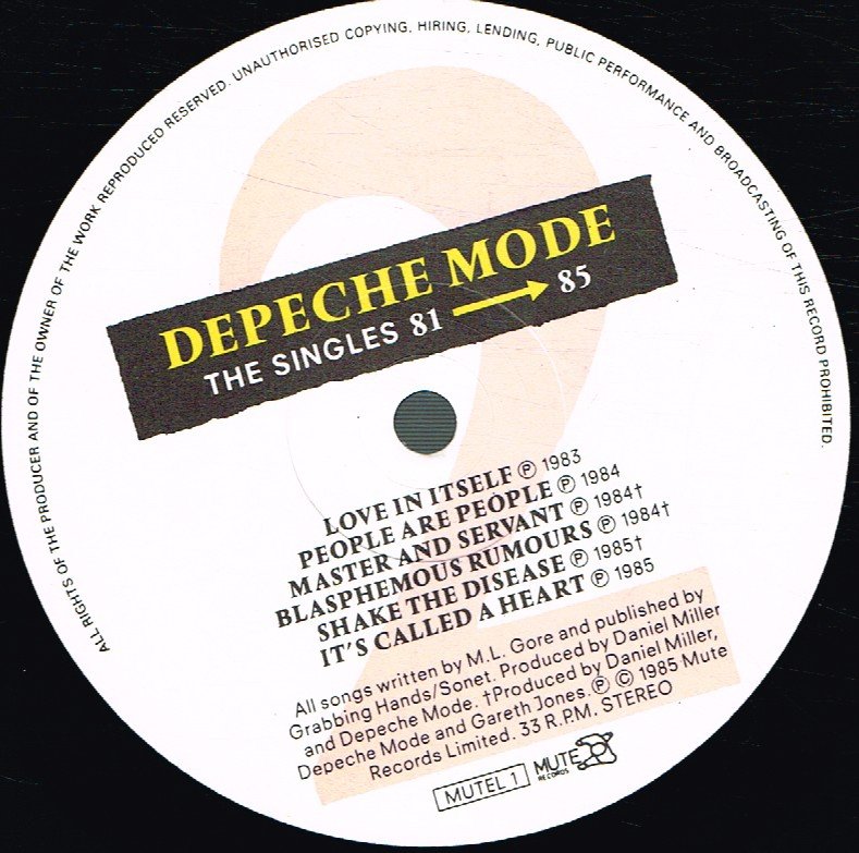 Depeche Mode - Singles 81- 85 - Lp