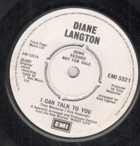 Diane Langton - I Can Talk To You - 7 Inch
