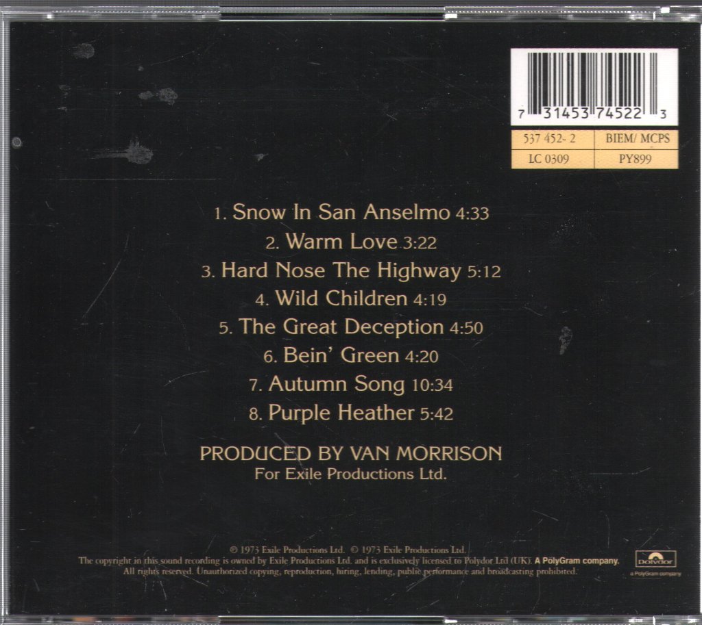 Van Morrison - Hard Nose The Highway - Cd