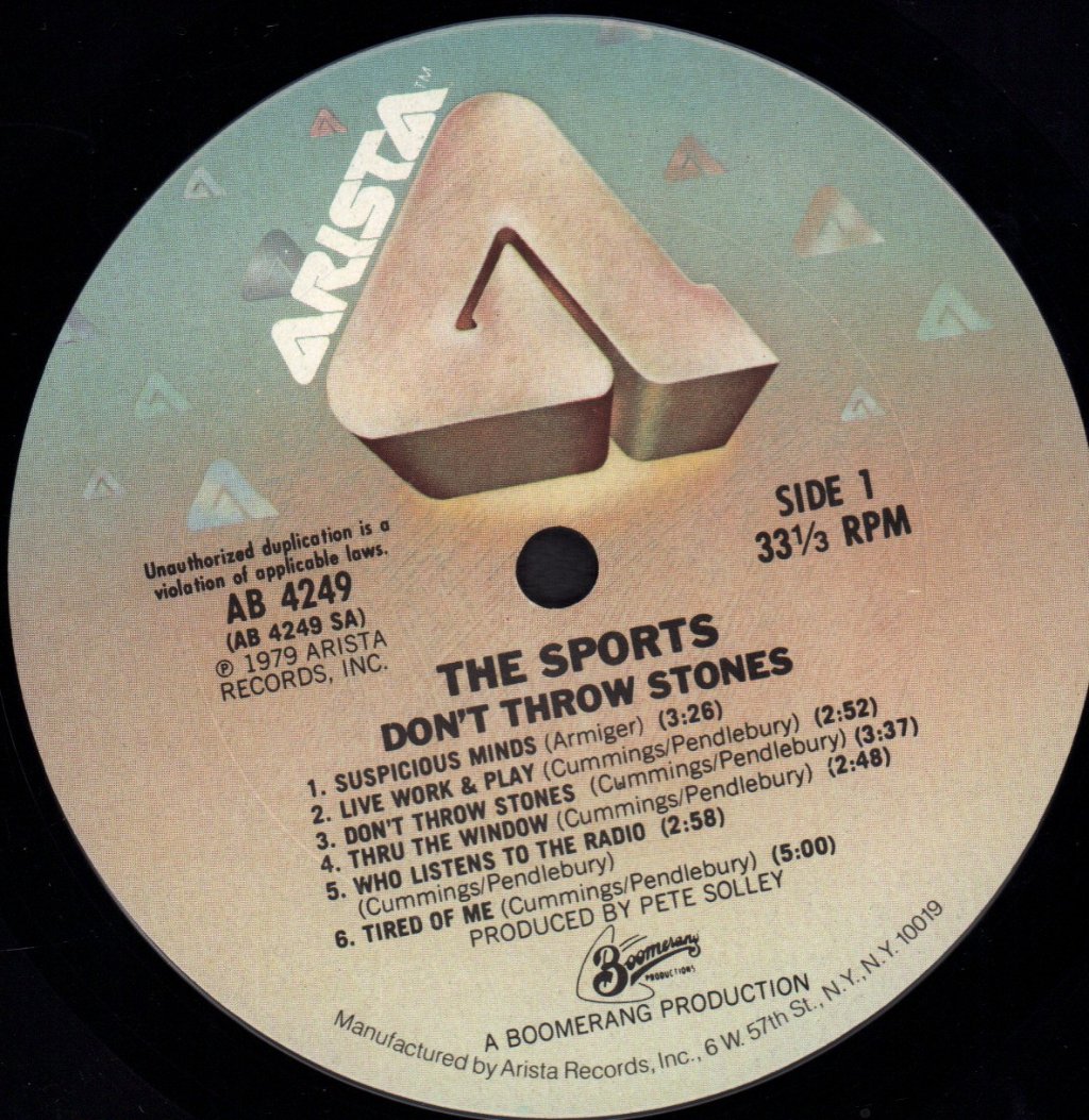 Sports - Don't Throw Stones - Lp
