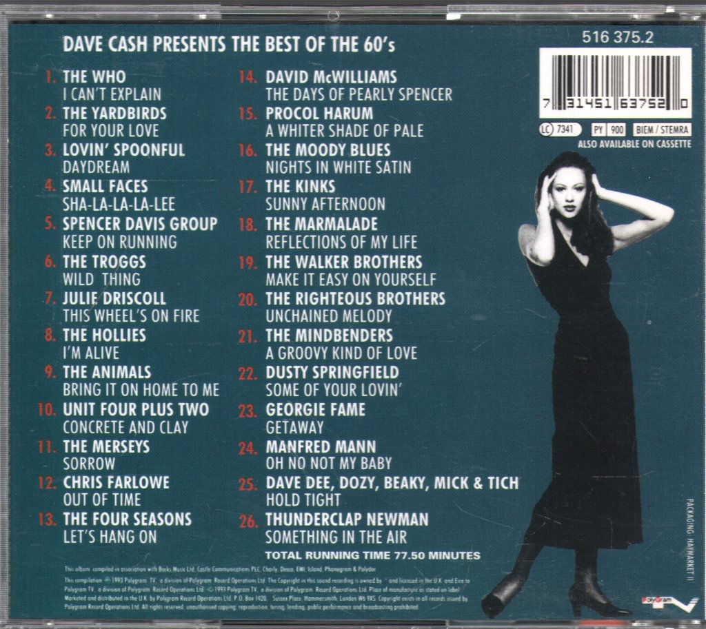 Various Artists - All Night Long - Dave Cash Presents The Best of the 60's - Cd