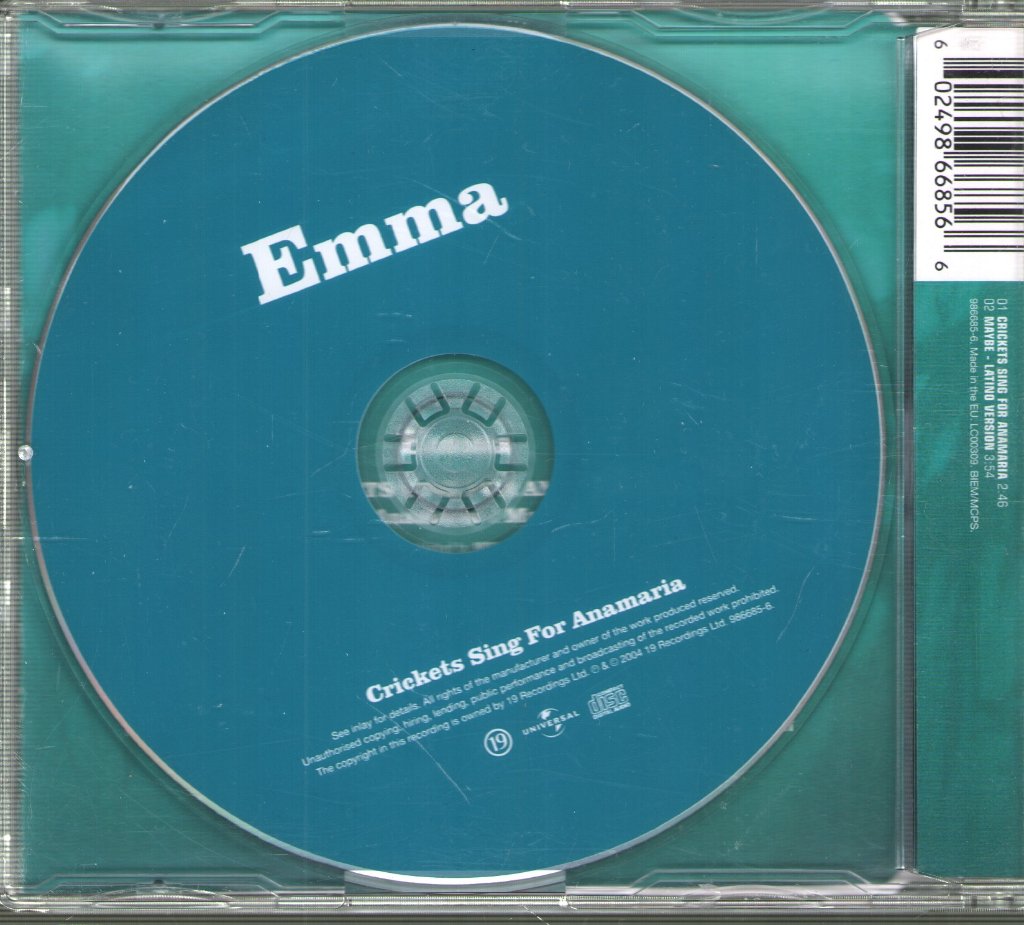 Emma Bunton - Crickets Sing For Anamaria - Cd